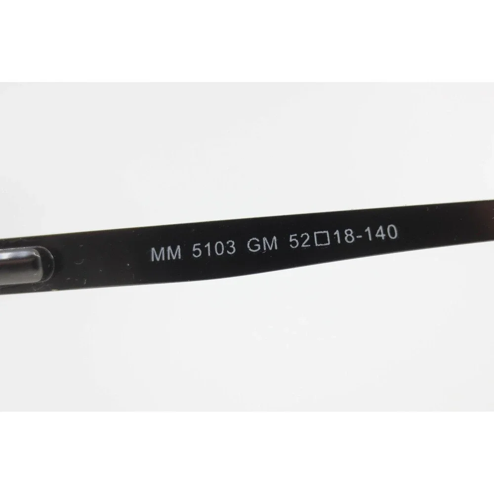 MM 5103 GM Gunmetal Rectangular Full Rim Eyeglass Frames 52-18-140 Mens Womens
